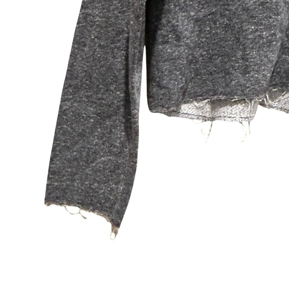 Alala Activewear Cropped Athleisure Mock Knit Sweatshirt Top  Size Small Raw Hem - Picture 3 of 8